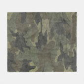 Grunge Khaki Green Camo Custom Fleece Dekens (Voorkant (Horizontaal))