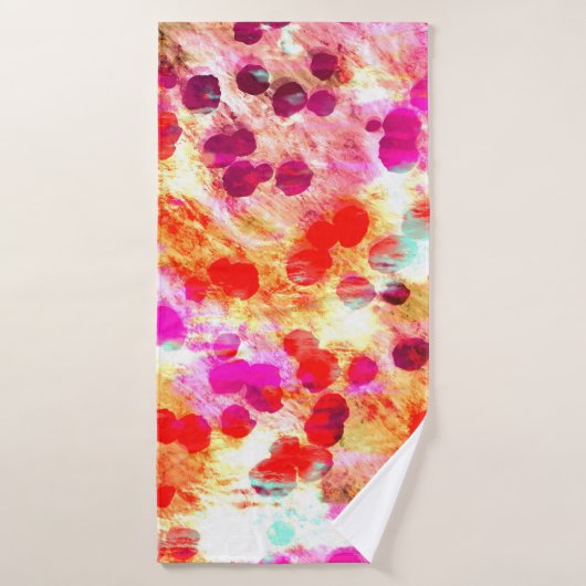Grunge kleur dot textuur achtergrond badhanddoek (Badhanddoek)
