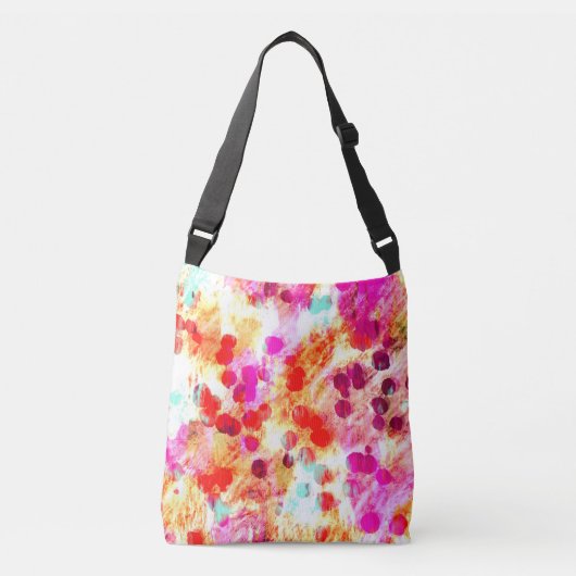 Grunge kleur dot textuur achtergrond crossbody tas (Voorkant)