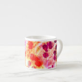 Grunge kleur dot textuur achtergrond espresso kop (Voorkant rechts)