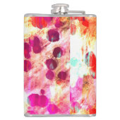 Grunge kleur dot textuur achtergrond heupfles (Achterkant)