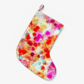 Grunge kleur dot textuur achtergrond kleine kerstsok (Voorkant (Hangend))