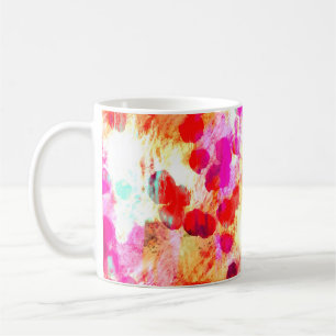 Grunge kleur dot textuur achtergrond koffiemok