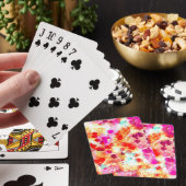 Grunge kleur dot textuur achtergrond pokerkaarten (Insitu)