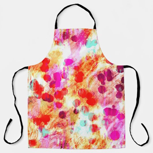 Grunge kleur dot textuur achtergrond schort (Voorkant)