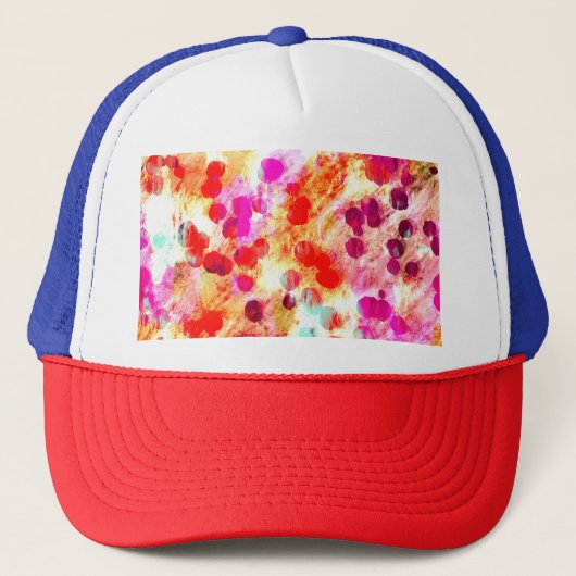 Grunge kleur dot textuur achtergrond trucker pet (Voorkant)