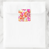 Grunge kleur dot textuur achtergrond vierkante sticker (Tas)