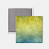 Grunge Kleuren - Geel & Blauw Magneet (Voorkant / Achterkant)