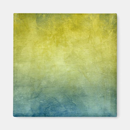 Grunge Kleuren - Geel & Blauw Magneet (Voorkant)