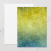 Grunge kleuren - Geel & Blauw Save The Date (Voorkant / Achterkant)