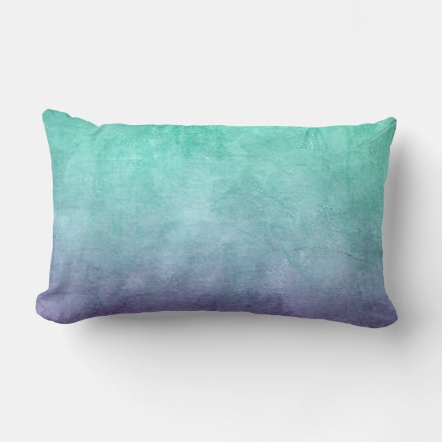 Grunge Kleuren - Turquoise & Paars Kussen (Voorkant)