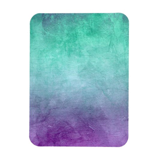 Grunge kleuren - Turquoise & Paars Magneet (Verticaal)