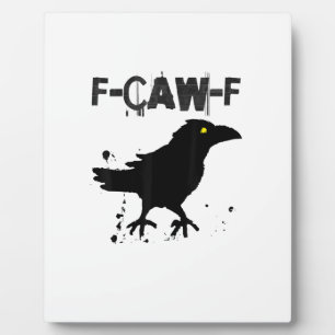 Grunge koffie F Caw F Kraai Humor Kreatieve Stijl Fotoplaat