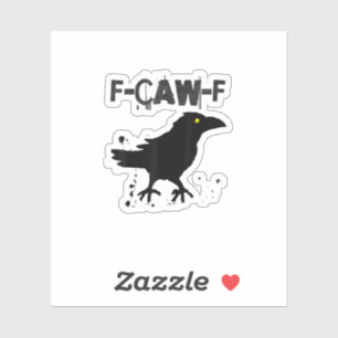 Grunge koffie F Caw F Kraai Humor Kreatieve Stijl Sticker