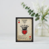 Grunge Koningin van Harten Visitekaartje (Staand voorkant)