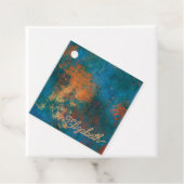 Grunge Koper Patina en Turquoise Bedankjes Labels (In situ)