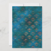 Grunge Koper Patina en Turquoise Shower per Post Kaart (Achterkant)