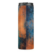 Grunge Koper Patina en Turquoise Vervuild Thermosbeker (Achterkant)