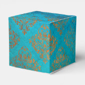 Grunge koperpatina en turquoise bedankdoosjes (Achterkant)