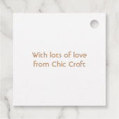 Grunge koperpatina en turquoise bedankjes labels (Achterkant)