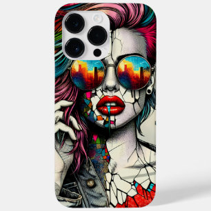 Grunge Kunst   Gebroken Vrouw Abstract Case-Mate iPhone 14 Pro Max Hoesje