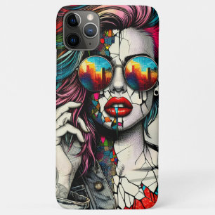 Grunge Kunst   Gebroken Vrouw Abstract Case-Mate iPhone Case