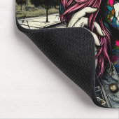 Grunge Kunst | Gebroken Vrouw Abstract Muismat (Hoek)