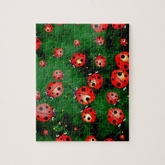 Grunge Ladybugs Legpuzzel (Verticaal)
