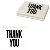 Grunge Large Bedankt Rubberstempel (Gestempeld)
