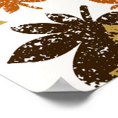 Grunge Leaf: Naadloos achtergrondpatroon. Poster (Hoek)