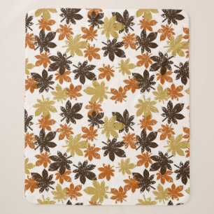 Grunge Leaf: Naadloos achtergrondpatroon. Sherpa Deken