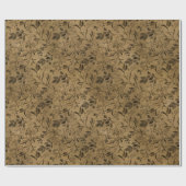  Grunge Leaf Pattern Wrapping Paper Roll Cadeaupapier (Vlak)