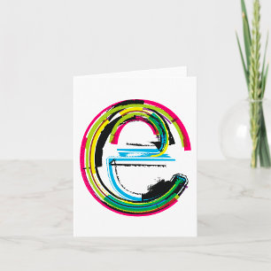 Grunge Letter E Alfabet Vet Kleurrijke Typografie Kaart