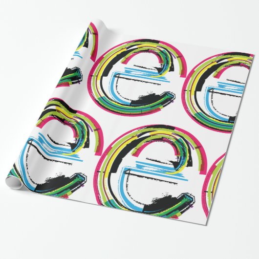 Grunge Letter E Cadeaupapier (Uitgerold)