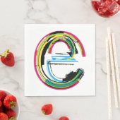 Grunge Letter E Servet (Insitu)