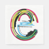 Grunge Letter E Servet (Voorkant)