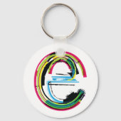 Grunge Letter E Sleutelhanger (Voorkant)