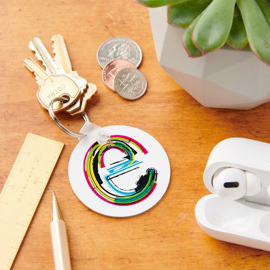 Grunge Letter E Sleutelhanger