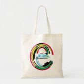 Grunge Letter E Tote Bag (Voorkant)