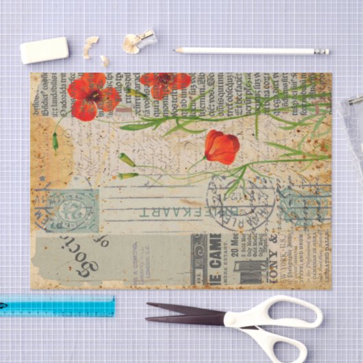 Grunge Letter Ephemera Tissuepapier (Craft)