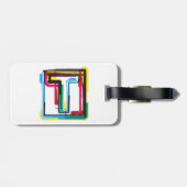 Grunge Letter to Bold Kleurrijke Stedelijke Typogr Bagagelabel (Achterkant horizontaal)