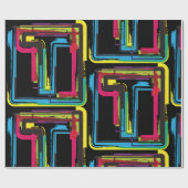 Grunge Letter to Bold Kleurrijke Stedelijke Typogr Cadeaupapier (Vlak)