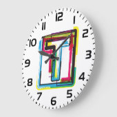 Grunge Letter to Bold Kleurrijke Stedelijke Typogr Grote Klok (Hoek)