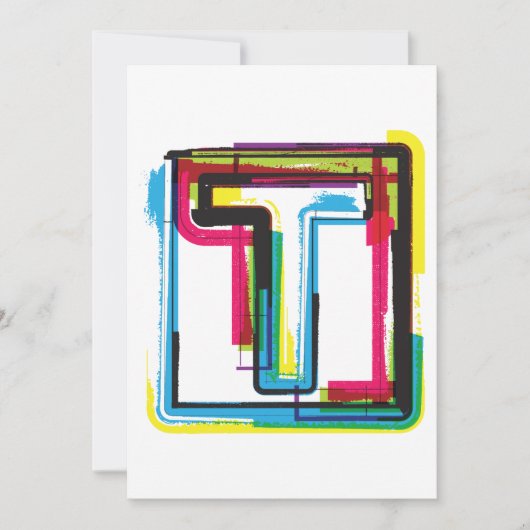 Grunge Letter to Bold Kleurrijke Stedelijke Typogr Kaart (Voorkant)