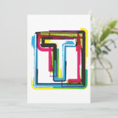 Grunge Letter to Bold Kleurrijke Stedelijke Typogr Kaart (Staand voorkant)