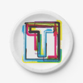 Grunge Letter to Bold Kleurrijke Stedelijke Typogr Papieren Bordje (Voorkant)