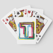 Grunge Letter to Bold Kleurrijke Stedelijke Typogr Pokerkaarten (Achterkant)