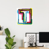 Grunge Letter to Bold Kleurrijke Stedelijke Typogr Poster (Thuiskantoor)