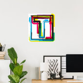 Grunge Letter to Bold Kleurrijke Stedelijke Typogr Poster