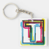 Grunge Letter to Bold Kleurrijke Stedelijke Typogr Sleutelhanger (Voorkant)